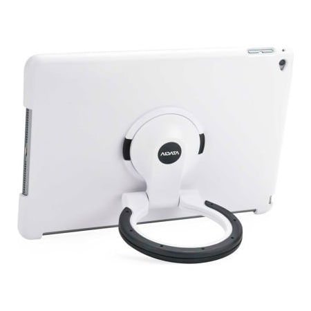 Aidata SpinStand for iPad Air 2, White Shell with White and Black Ring ISP602WB